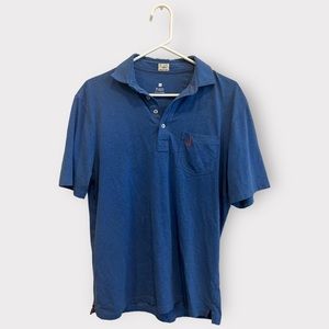 Johnnie-O Hangin’ Out Polo Shirt Size Small Blue Stretch Cotton Blend